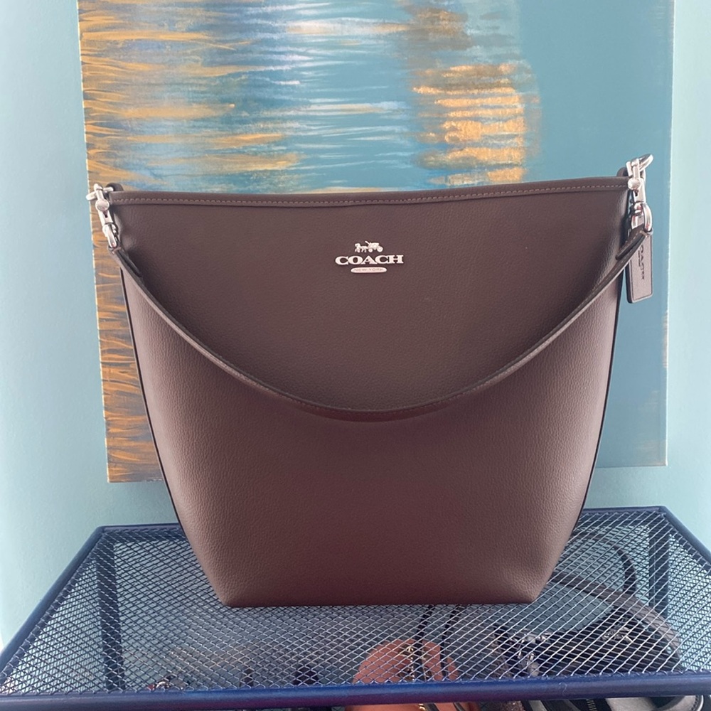 Coach Large City Bucket bag in Maple Pebbled Leather Shoulder Bag